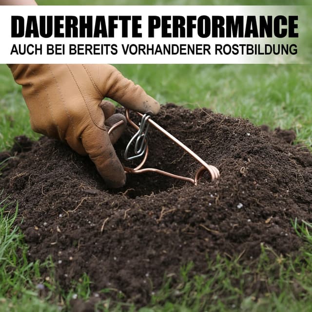 Detalle de com-four® 3 pièges à campagnols forme bavaroise en fil d’acier cuivré (lot de 3)