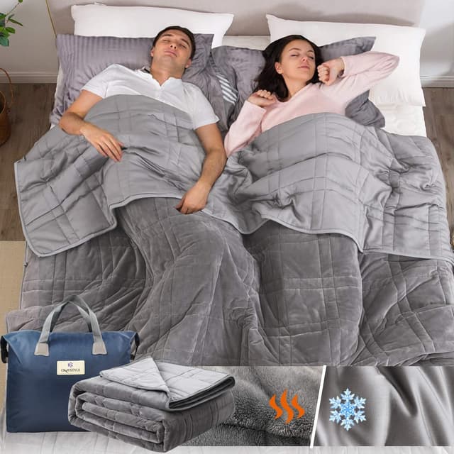 Imagen de OMYSTYLE Queen Size Weighted Blanket 30 lb 80×87″ en OfertitasTOP