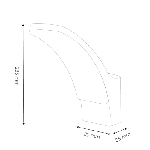 Detalle 2 de Ledme Winni Black Aplique LED 12W, 840 lúmenes