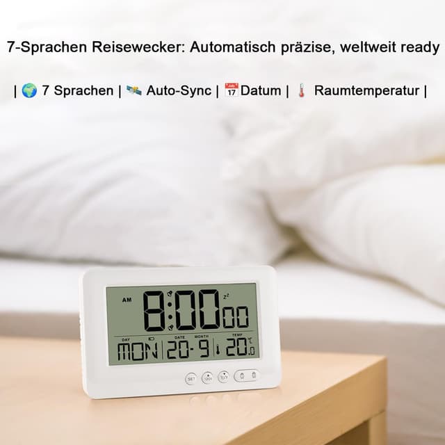 Thumbnail 3 de Teepacioka Funkwecker Digital 5-Minuten Snooze