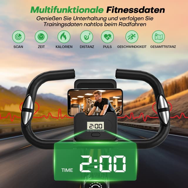 Thumbnail 4 de VANNECT Heimtrainer Fahrrad Klappbar mit 16 Stufen Magnetwiderstand