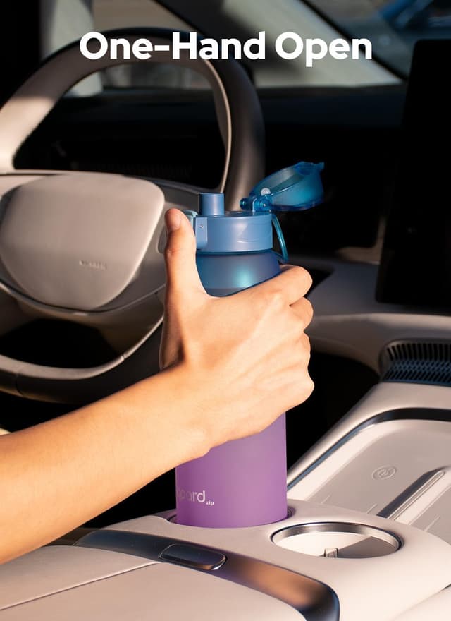 Detalle de Opard Zip 1000ml Tritan water bottle with flip-top, leakproof lid (dishwasher safe)