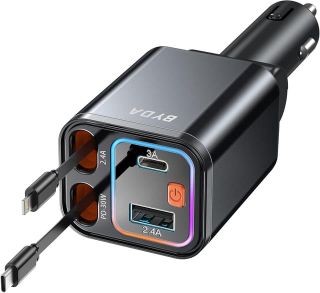 Imagen de Caricabatteria auto retrattile 4 in 1 69 W en OfertitasTOP