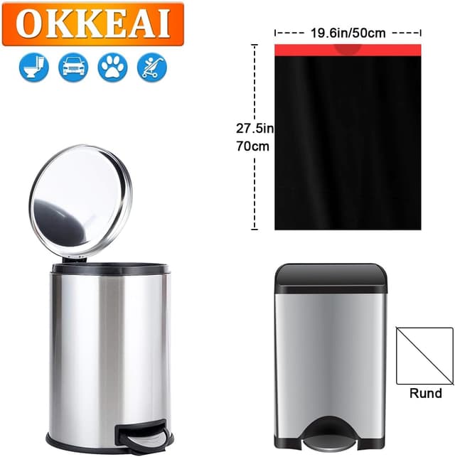 Detalle 1 de Müllsäcke 25 L mit Zugband, 50 Stück