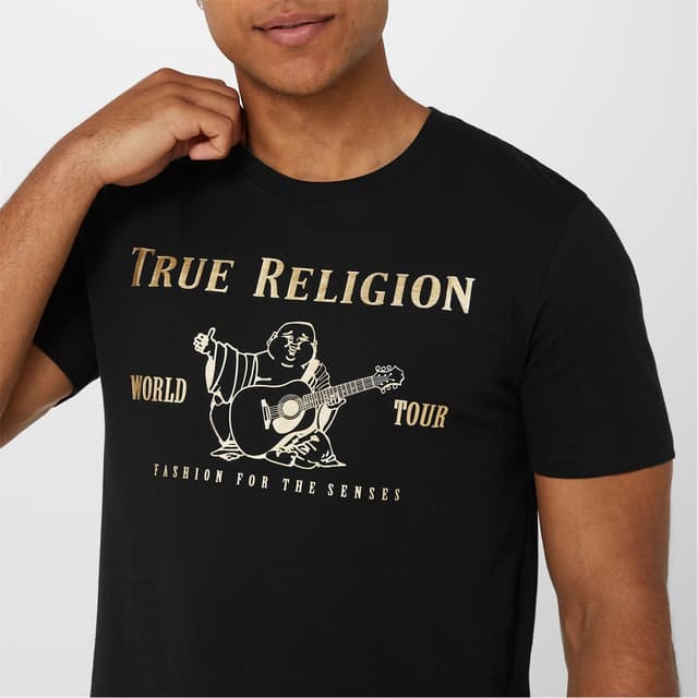 Detalle 2 de True Religion T-shirt manches courtes Bouddha métallique pour homme