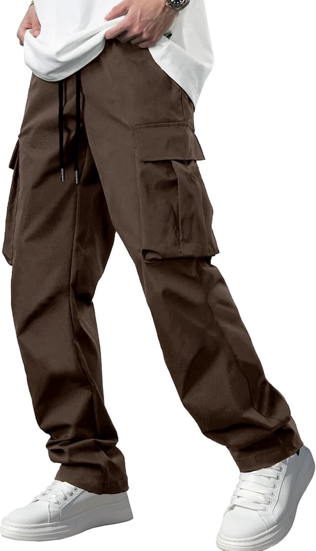 Detalle de Comdecevis Men's Casual Cargo Pants stretch joggers