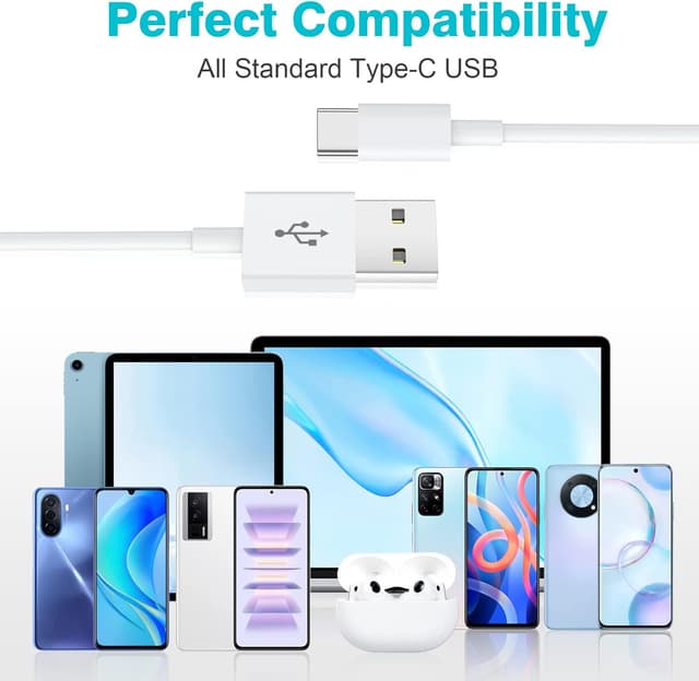 Thumbnail 6 de USB C Charger Cable 2Pack 1.8M 2.4A