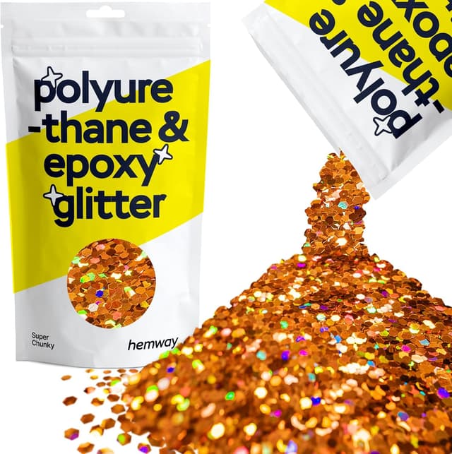 Detalle de Hemway Resin Glitter Copper Holographic 100g