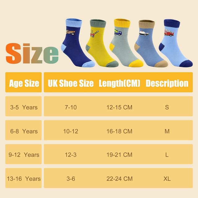 Thumbnail 6 de GENTABY Boys Cotton Socks 10 pack