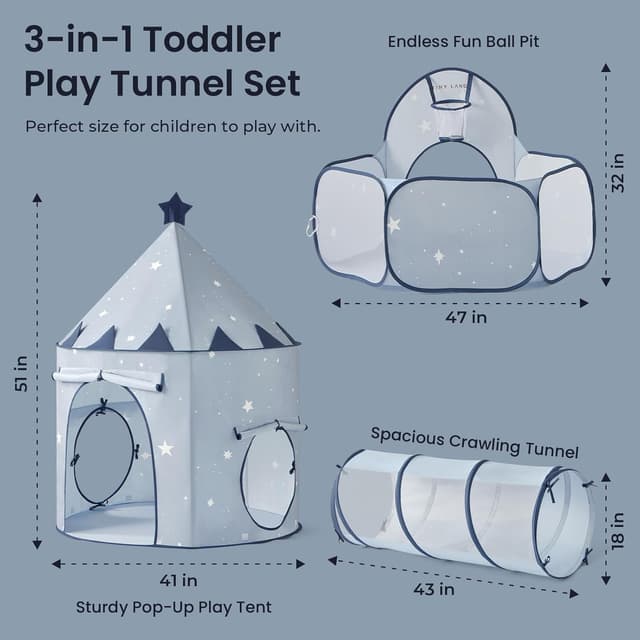 Detalle 2 de Tiny Land 3-in-1 Baby Tunnel 47