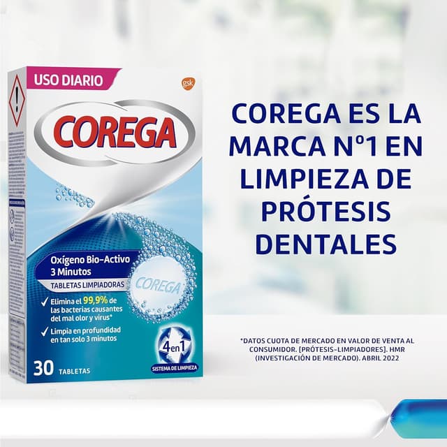 Thumbnail 6 de Corega Oxígeno Bio-Activo, Tabletas Para Prótesis Dentales 🦷