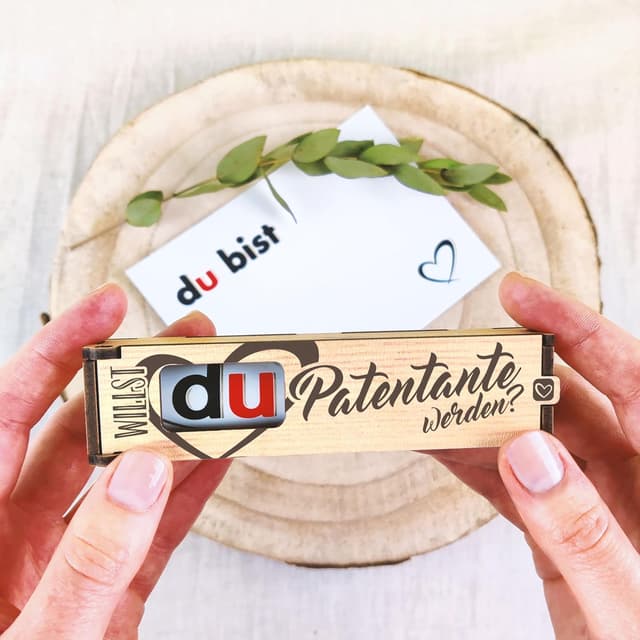 Detalle 2 de Patentante Fragen Duplo Holzbox