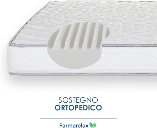Detalle 2 de Farmarelax Easyvan materasso singolo 80x190 pieghevole ortopedico 10 cm per brandine