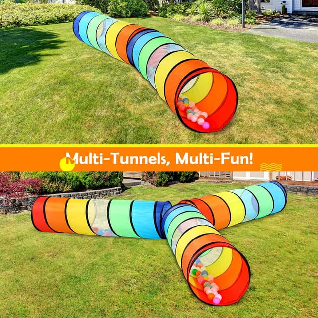Thumbnail 6 de Kids Play Tunnel Tent for Toddlers — Pop‑Up Crawl Tunnel