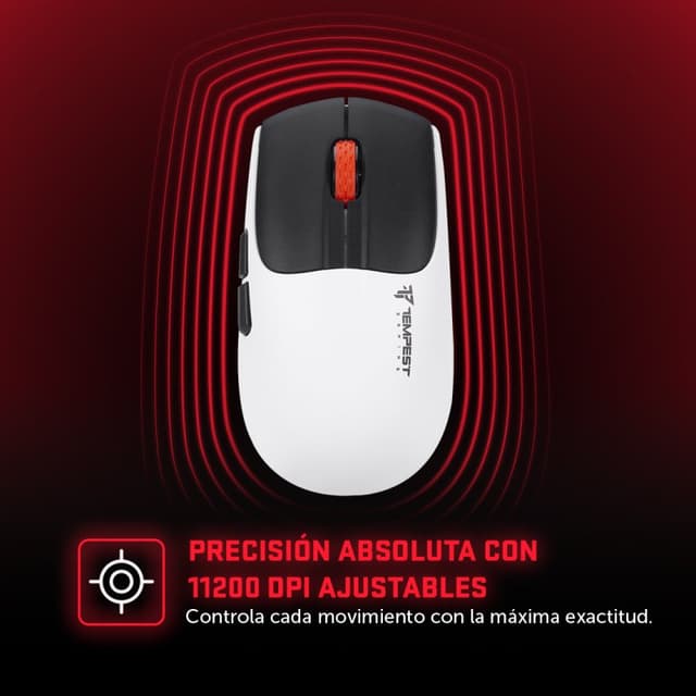 Detalle de Tempest X18 Shatter Ratón gaming inalámbrico 11.200 DPI