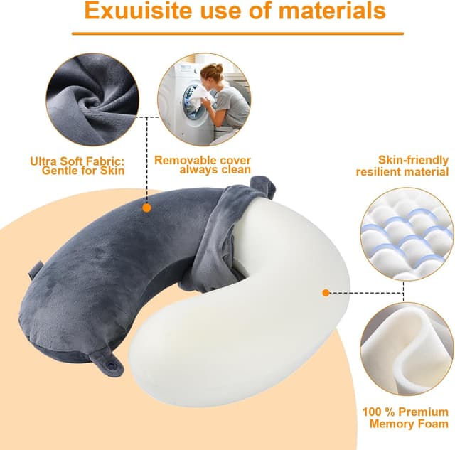 Thumbnail 3 de Far win Travel Pillow 100% memory foam neck pillow 💤