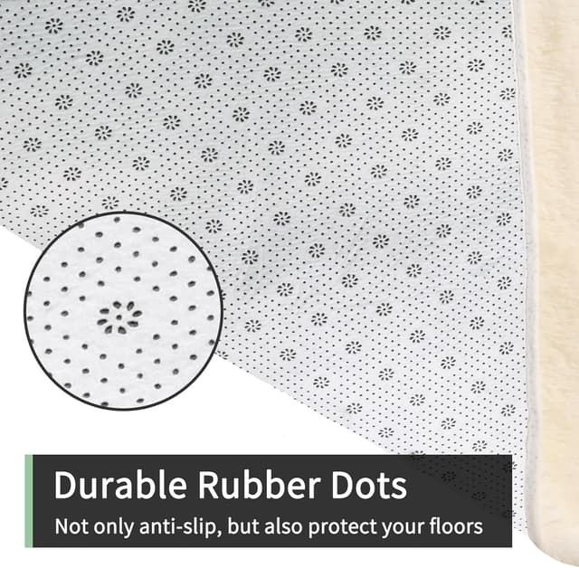 Detalle 2 de Large shaggy rug 200x300cm cream