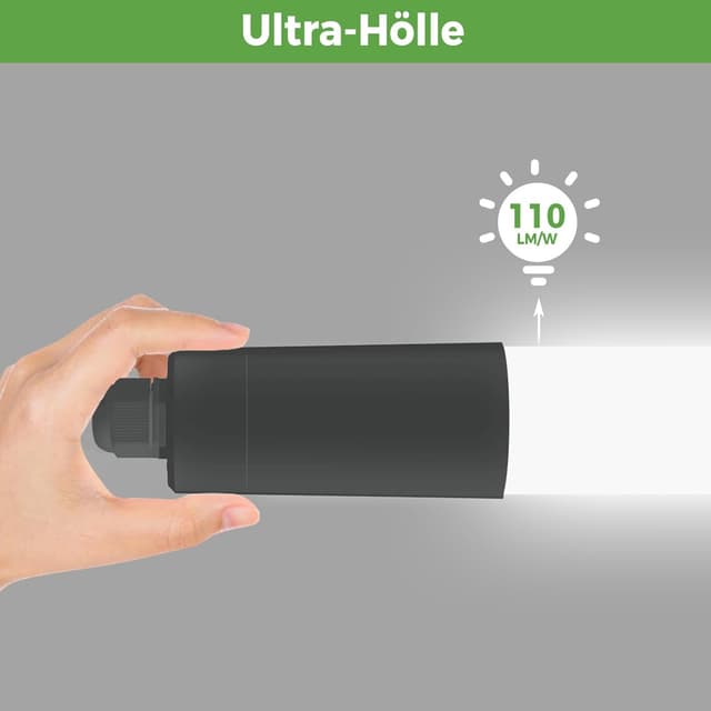 Thumbnail 6 de zemty Feuchtraumleuchte LED Röhre 60 cm (IP65) mit 3 Farbtemperaturen 18 W