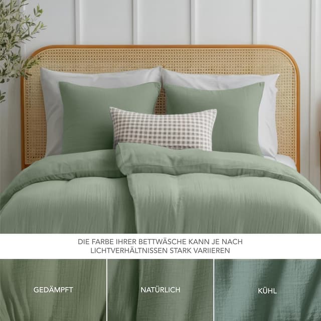 Detalle 1 de Dreamzie Musselin Bettwäsche 135x200 cm