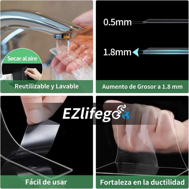 Thumbnail 4 de EZlifego Cinta Doble Cara Extrafuerte 30mm x 3m