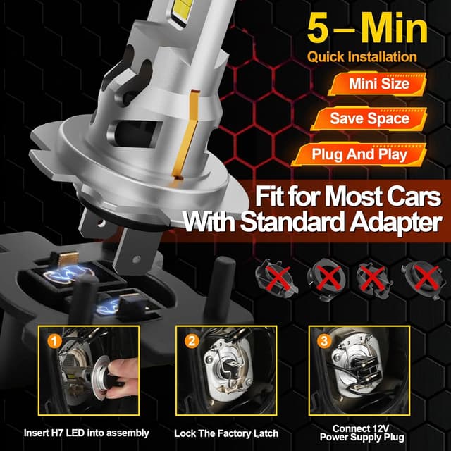 Thumbnail 4 de KOYOSO H7 LED 100W 26000LM fari auto 6500K