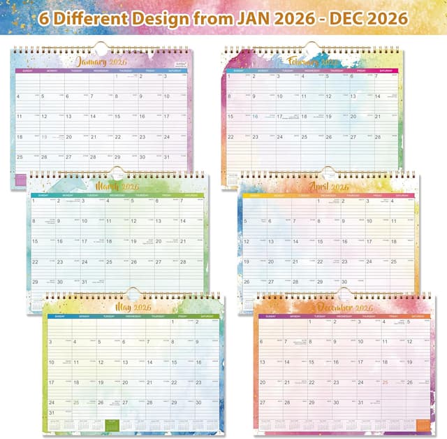 Detalle 2 de Waterink 2026 Wall Calendar 11" x 8.5" ๐