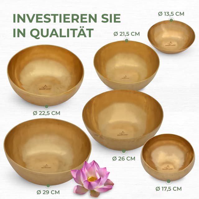 Detalle 2 de MASSAGE-EXPERT Klangschalen-Set Profi 6-teilig