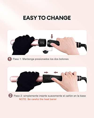 Thumbnail 7 de CkeyiN Rizador Profesional 4 en 1 con Barriles Cerámica 💇♀