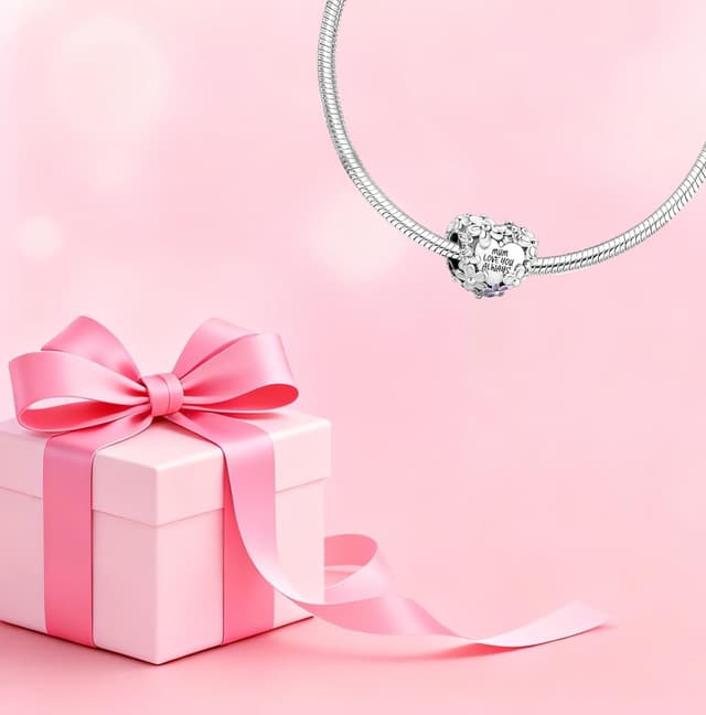 Detalle de Vegaine Weihnachts‑Charms für Armbänder: Christmas Sweet Charm Trio aus 925 Sterling Silber