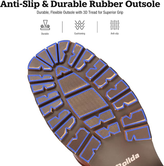 Thumbnail 5 de Rollda Cowboy Boots Men Square Toe Mid-Calf 123° Heel