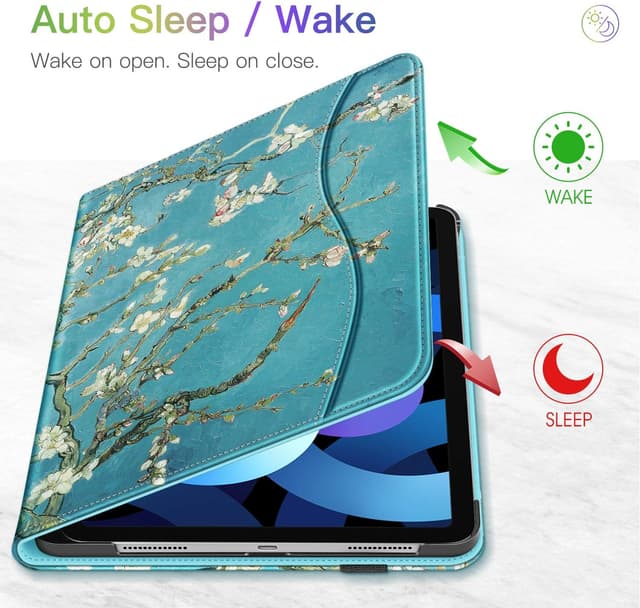 Detalle de FINTIE Multi-Angle Folio Case for iPad Air 11-inch (M4/M3/M2) & iPad Air 10.9-inch (2022) — Blossom