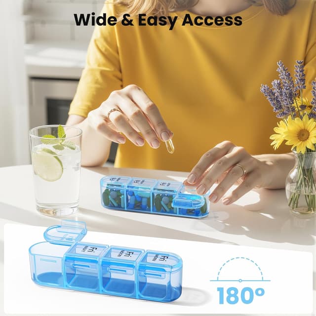 Thumbnail 5 de Betife Weekly Pill Box 7‑Day, 4‑Compartment organiser 💊