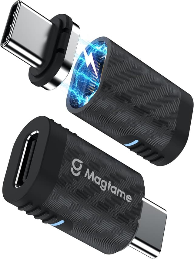 Detalle de Magtame Magtame Plastic Fiber USB‑C Magnetadapter 24‑Pin (2er‑Set) mit 240W, 40Gbps & 4K‑Video