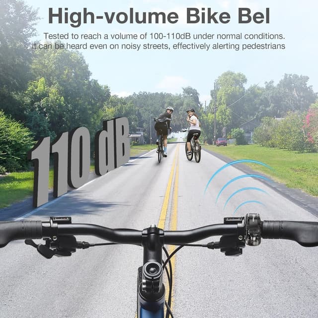 Detalle 2 de toptrek Bike Bell 2025 (Max 110dB) – Waterproof aluminum alloy cycle bell for 22.2–31.8 mm handlebars