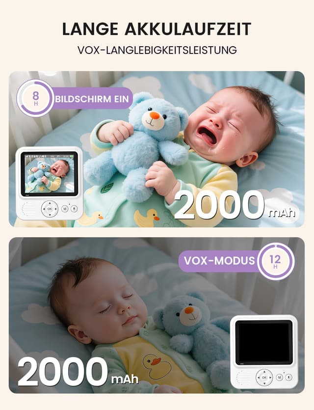 Thumbnail 6 de OBVHNUA Babyphone 2,8-Zoll