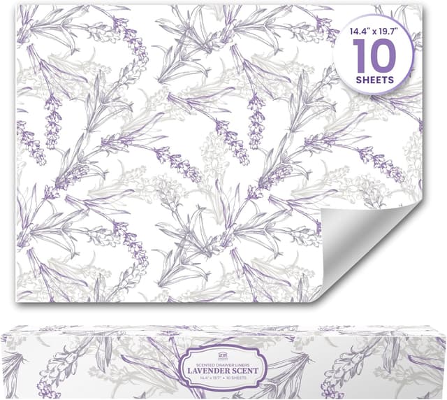 Detalle de Linda's Essentials Lavender drawer liners