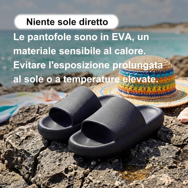 Detalle 2 de Donpapa ciabatte da casa estive “Nuvola” in EVA, antiscivolo per piscina e doccia