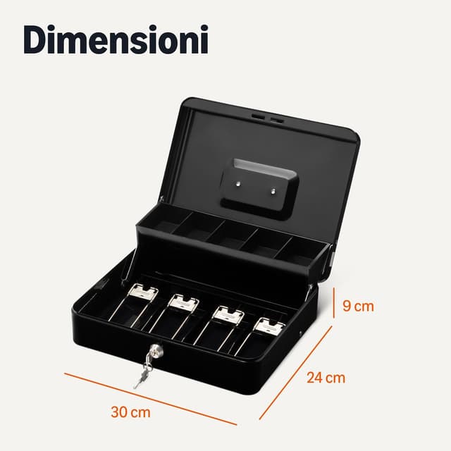 Detalle 1 de Amazon Basics Cassetta portavalori 30 cm 🔒