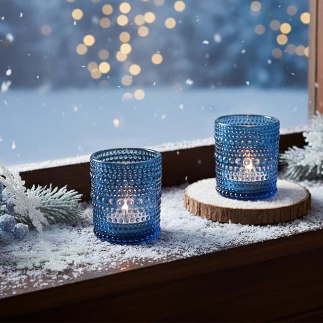 Thumbnail 2 de Blue Vintage 24-Pack Votive Candle Holders 2x2.5in 🕯