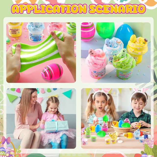 Detalle 2 de Easter slime eggs 4 pack with toys