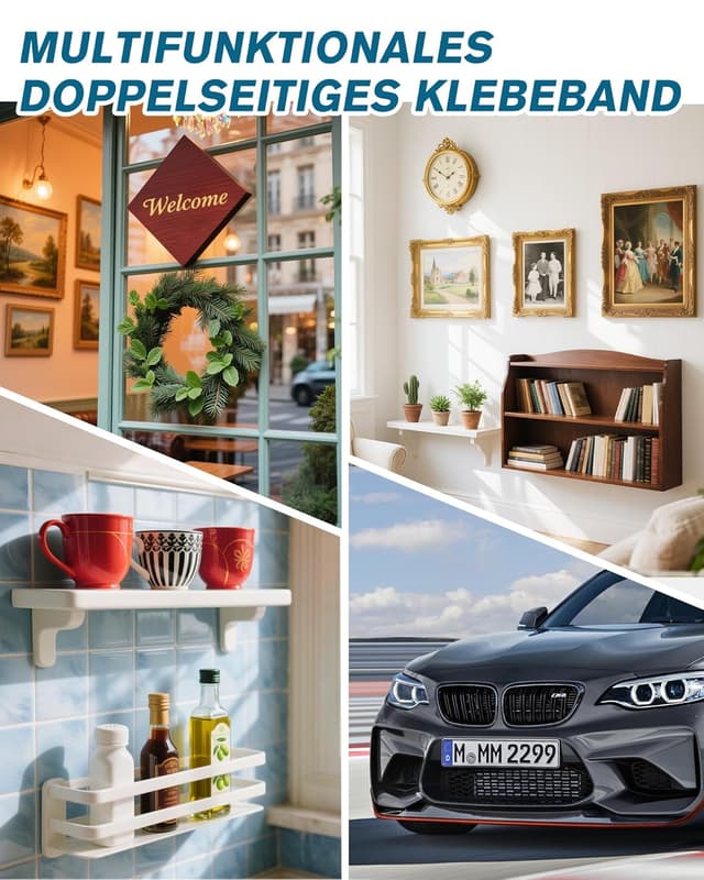 Thumbnail 6 de Emitever Doppelseitiges Klebeband 8,2 m, Montageband