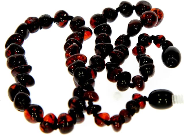 Detalle 2 de SilverAmber Jewellery Collana in ambra baltica 100% naturale (Cognac, ciliegia, miele, limone o ombré) lucida e grezza