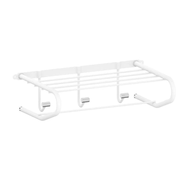 Detalle de Beltrán Toallero estante con 3 perchas cilíndricas