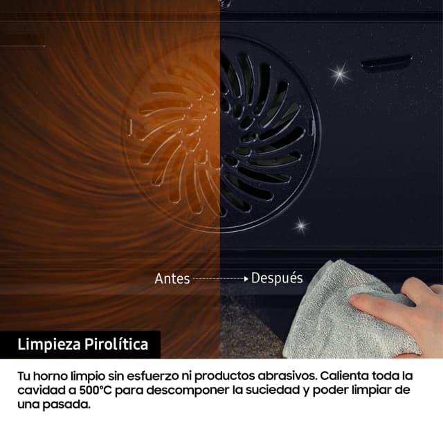 Thumbnail 4 de Samsung NV7B4450VAS/U1 horno pirolítico