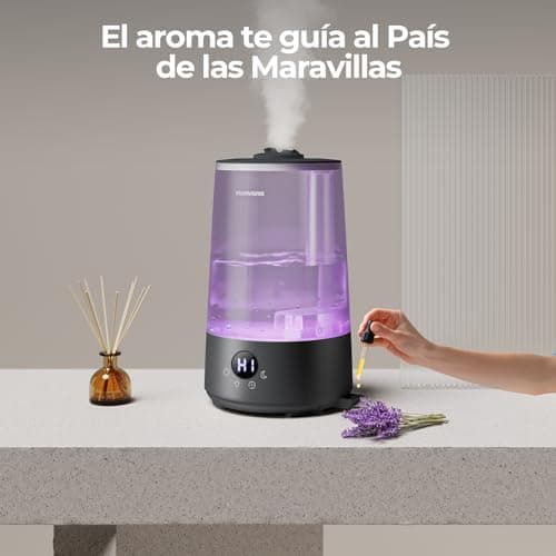 Thumbnail 6 de Homvana humidificador ultrasónico para dormitorio (3,6 L, hasta 34 h, SilentSpray 16 dB, 360°)