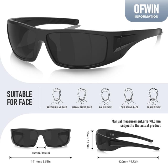 Detalle de Ofwin Polarized Sports Sunglasses UV400