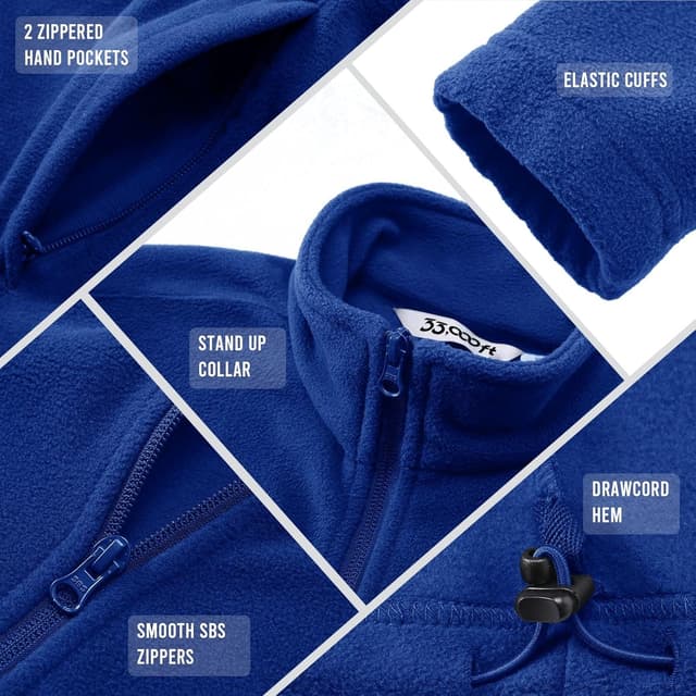 Detalle de 33,000ft women’s microfleece full-zip jacket – lightweight warm travel coat