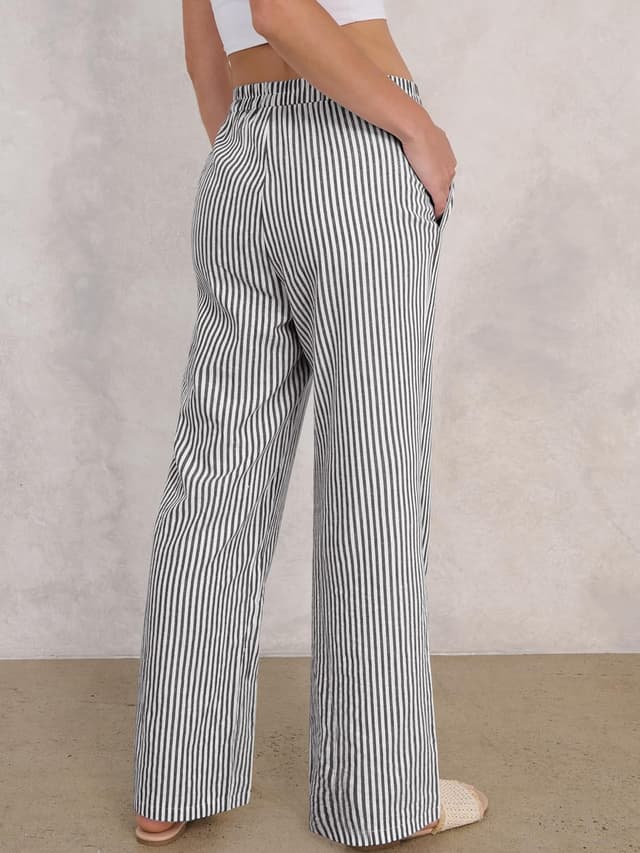 Detalle 2 de ANRABESS Striped Gingham Pajama Pants XS-XXL