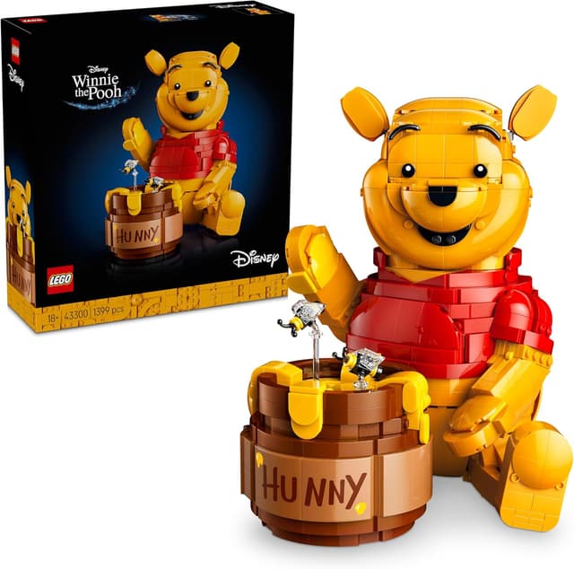 Detalle de LEGO Disney Winnie the Pooh 43300 – Kit di modellismo per adulti con vaso di miele, minifigure e personaggio di Ih-Oh