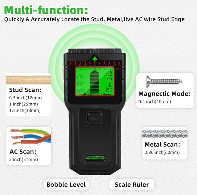 Detalle 2 de Aquota Stud Finder Wall Scanner 8 in 1